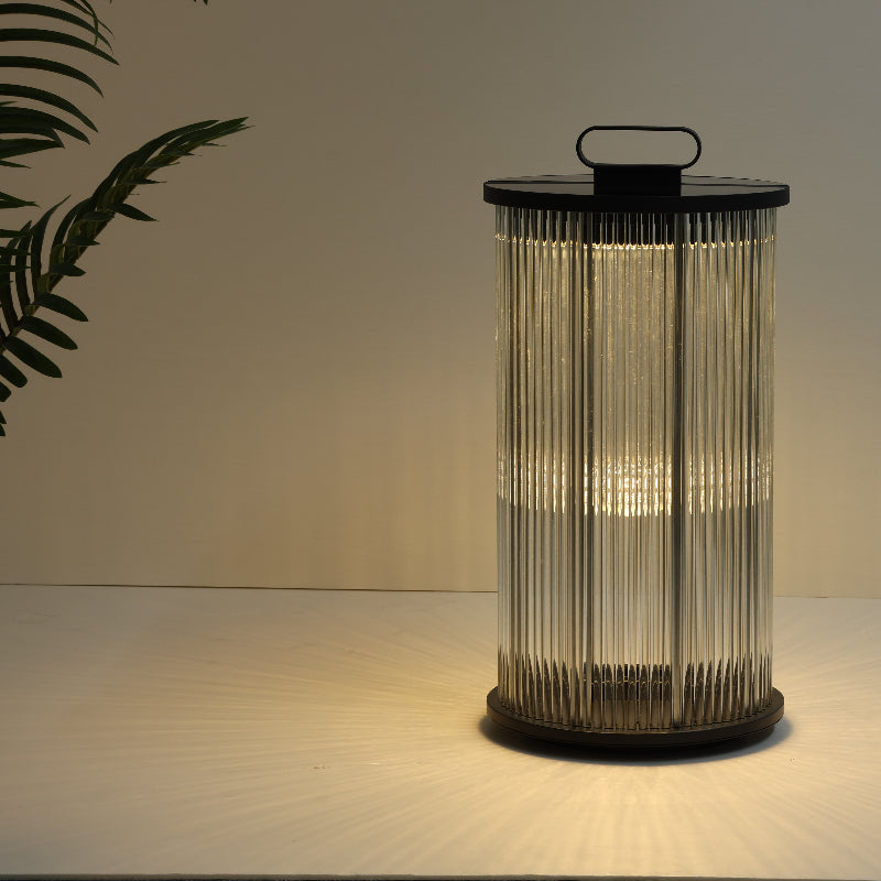 Arisha Moderna LED Lampada da Terra Metallo/Vetro Nero Giardino