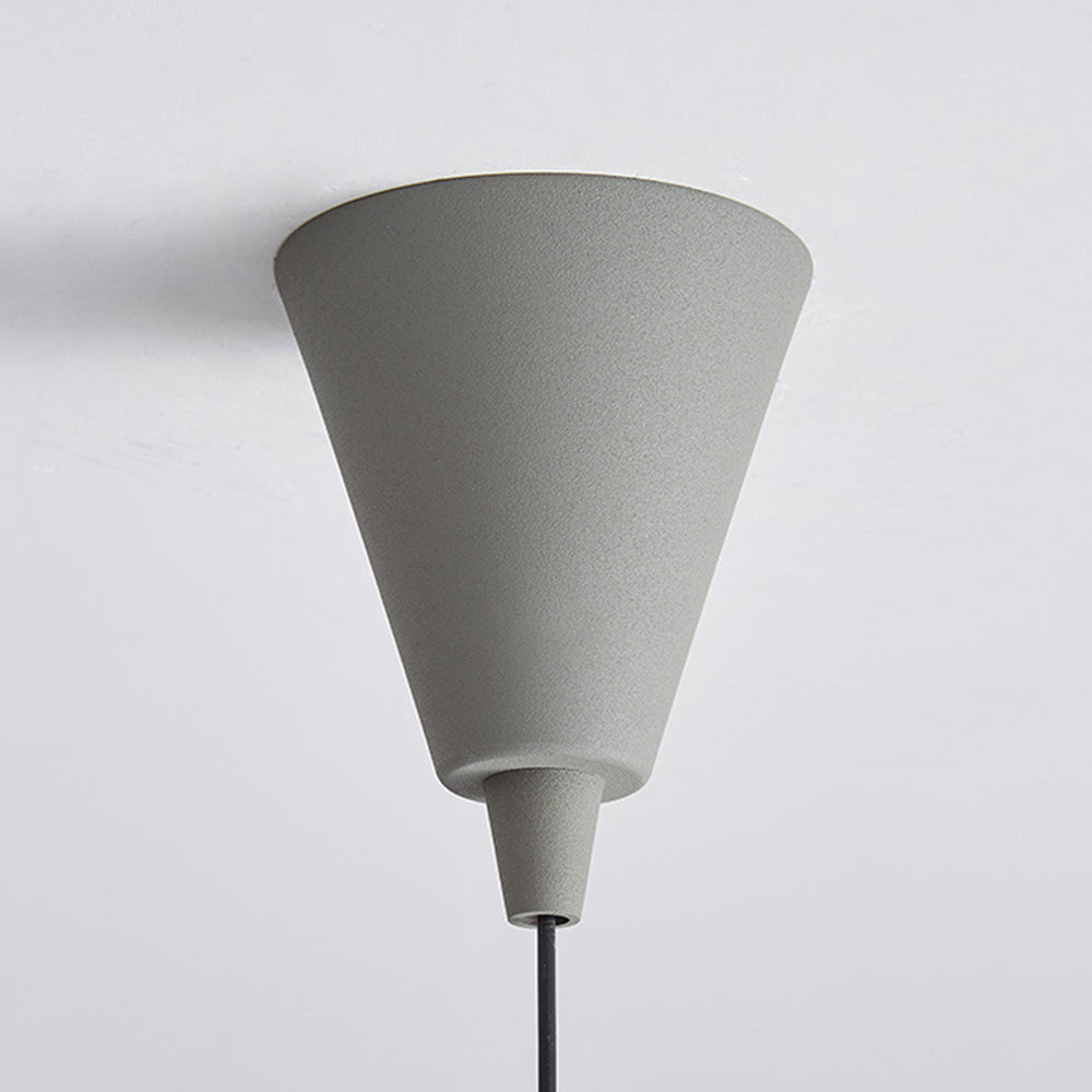 Arisha Lampada a Sospensione Metallo Grigio Cono Minimalista
