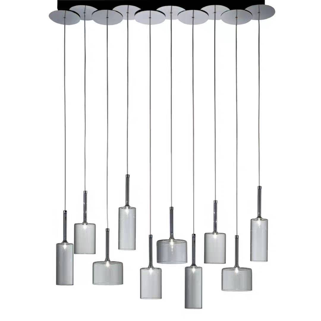 Kristy Moderne Geometrica Metallo/Vetro Lampade a Sospensione Trasparente Camera da Letto