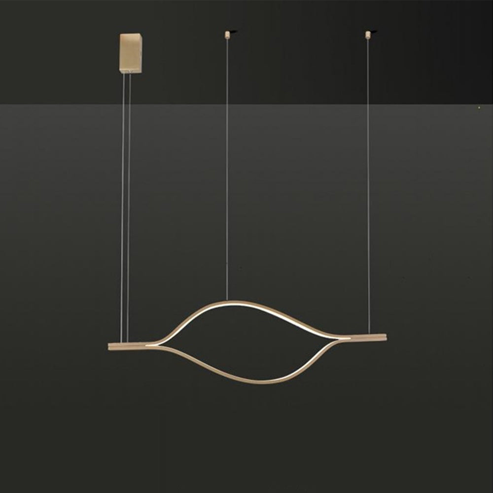 Arisha Moderni LED Lampada a Sospensione Metallo/Acrilico Oro Onda Camera da Letto
