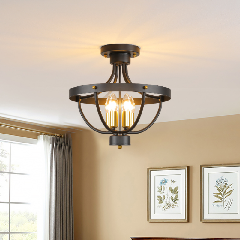 Silva Vintage Metallo Sospensione Nero Camera da letto/Soggiorno/Sala da Pranzo