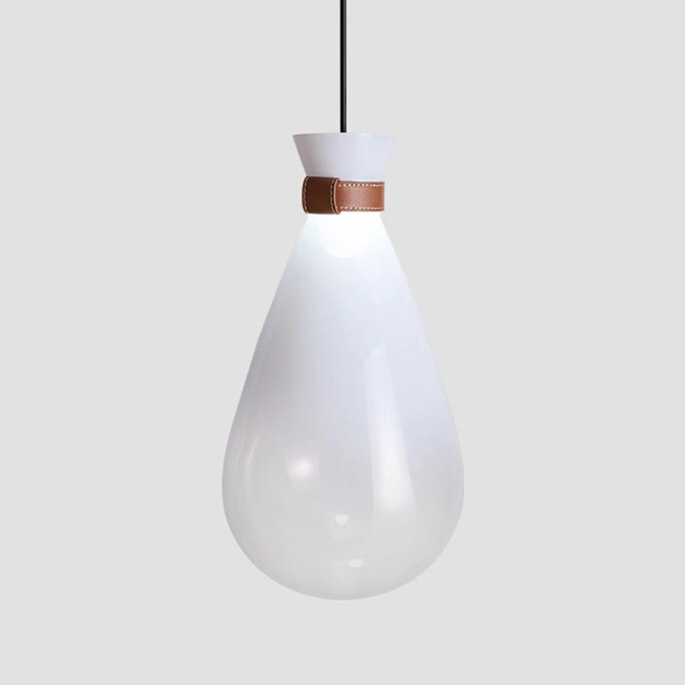 Valentina Minimalista Gocce D'acqua LED Lampade a Sospensione Grigio Fumo/Bianco Vetro Soggiorno/Camera da Letto