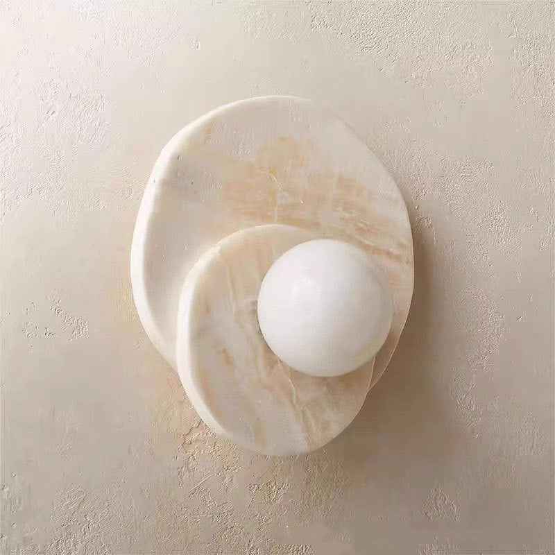 Arisha Francese LED Pietra Vetro Applique Soggiorno