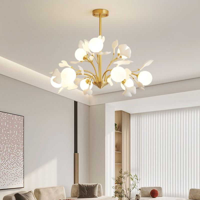 Olivia Lussi Fiore Metallo Vetro Lampadari Camera da letto Soggiorno