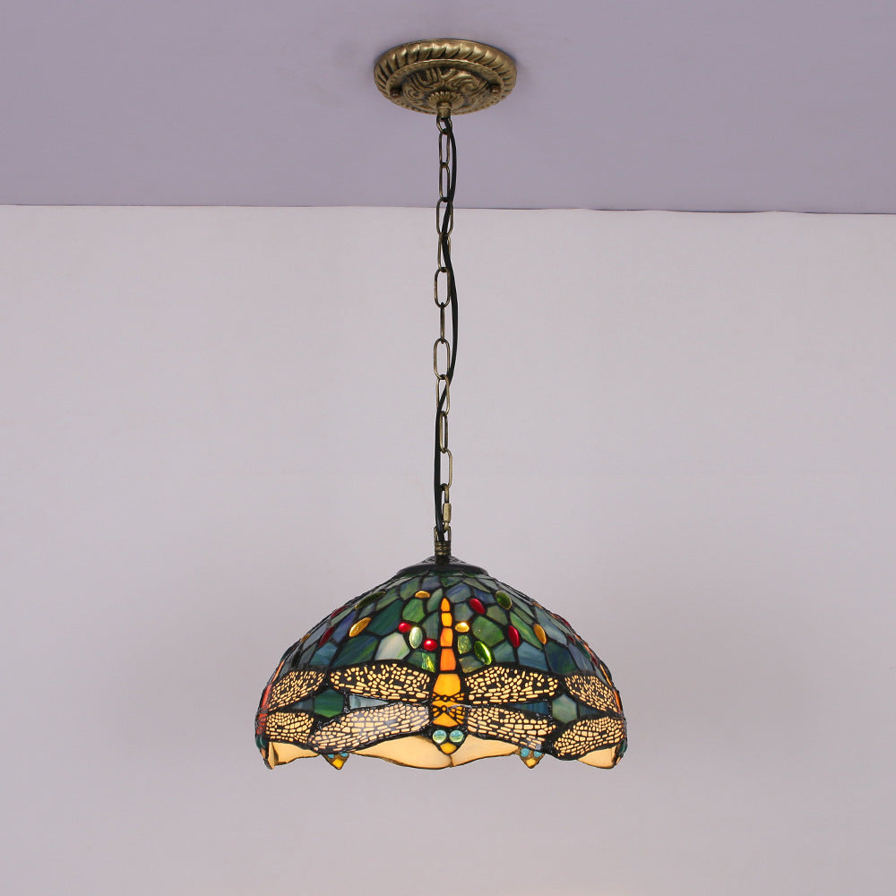 Tiffany Vintage Metallo/Vetro Sospensione Soggiorno/Ristorante