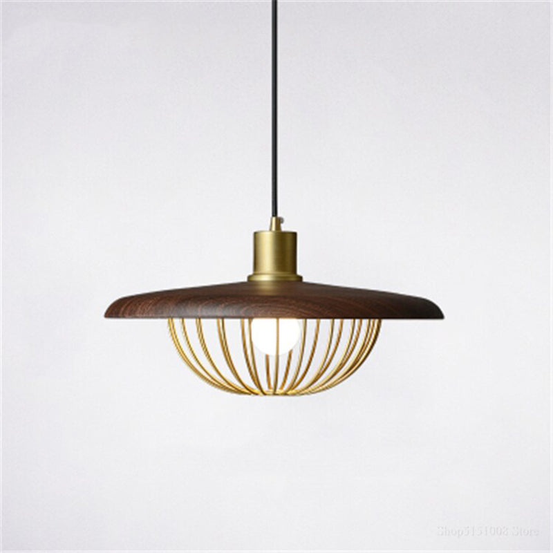 Arisha Moderno LED Lampada a Sospensione Metallo Oro/Marrone/Grigio/Nero/Legno Sala da Pranzo/Soggiorno/Camera da Letto