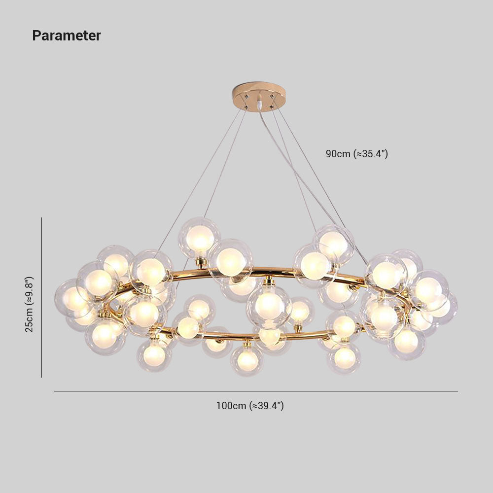 Valentina Moderni LED Oro Lampade a Sospensione Metallo/Vetro Camera da Letto