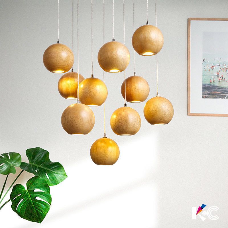 Muto Legno Log Globo Minimalista Lampade a Sospensione
