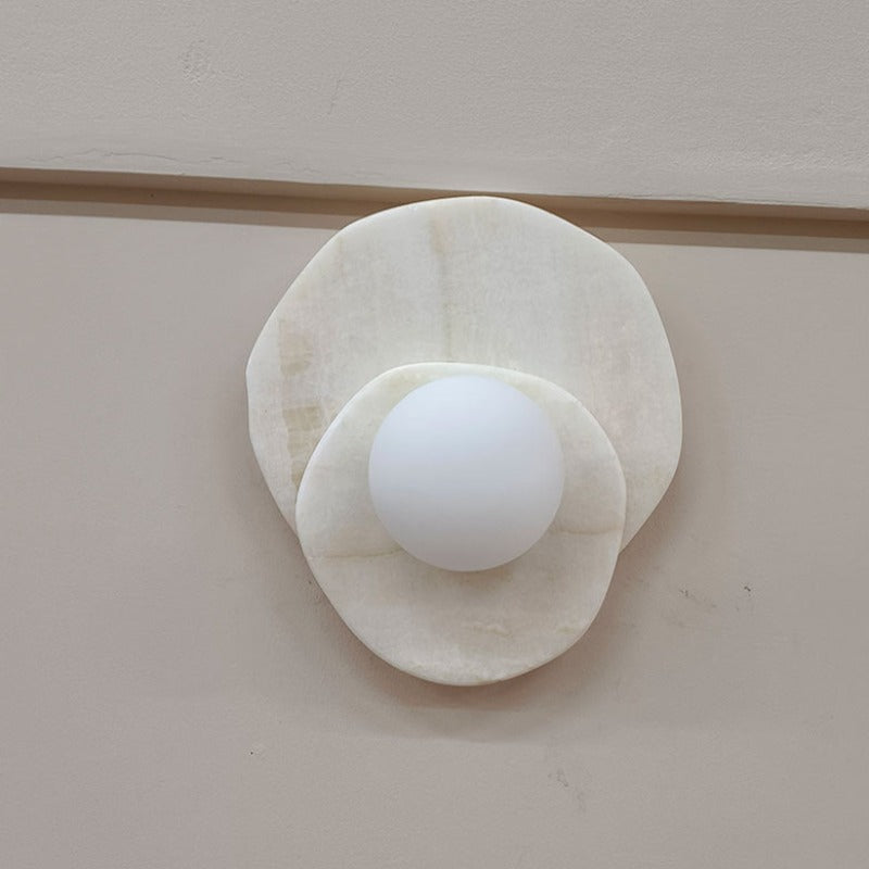 Arisha Francese LED Pietra Vetro Applique Soggiorno