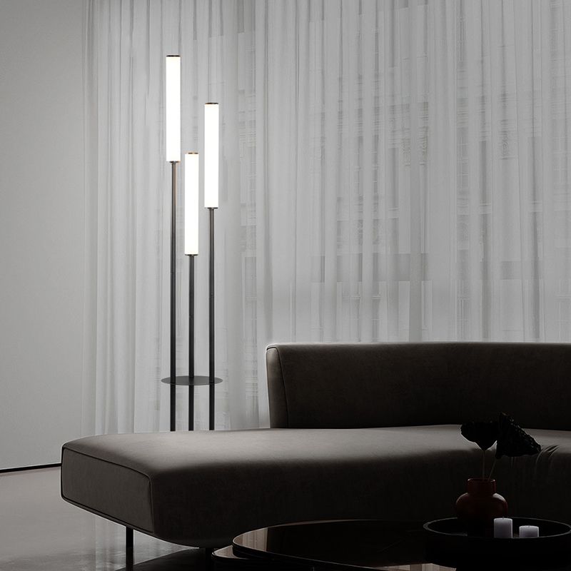 Tiffany Minimalismo LED Lineare Lampade da Terra Nero Metallo Acrilico Soggiorno/Camera da Letto/Sala Studio