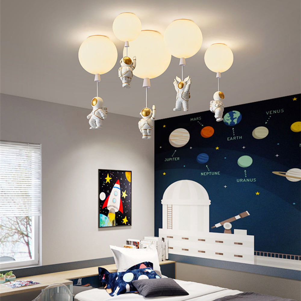 Aria Plafoniera Moderna a Forma di Palloncino di Astronauta