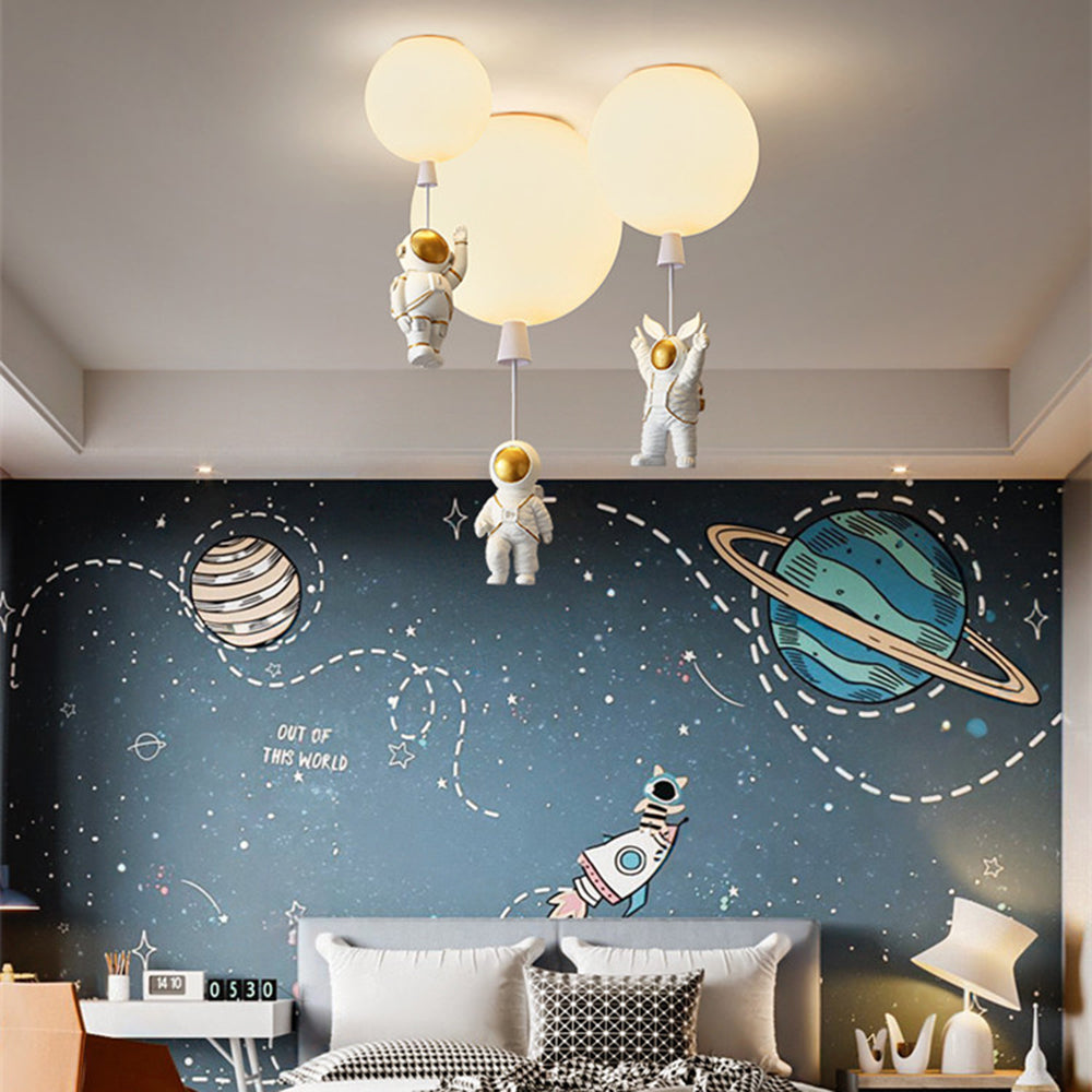 Aria Plafoniera Moderna a Forma di Palloncino di Astronauta