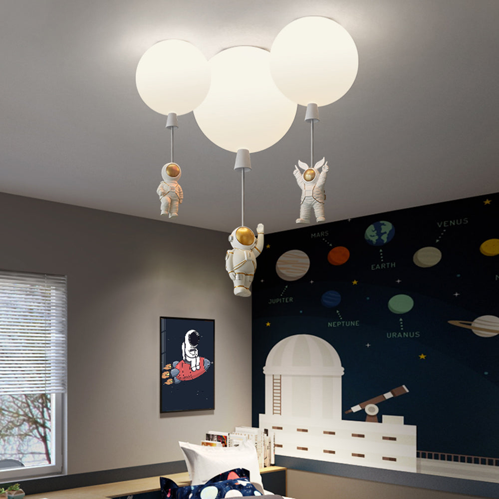 Aria Plafoniera Moderna a Forma di Palloncino di Astronauta