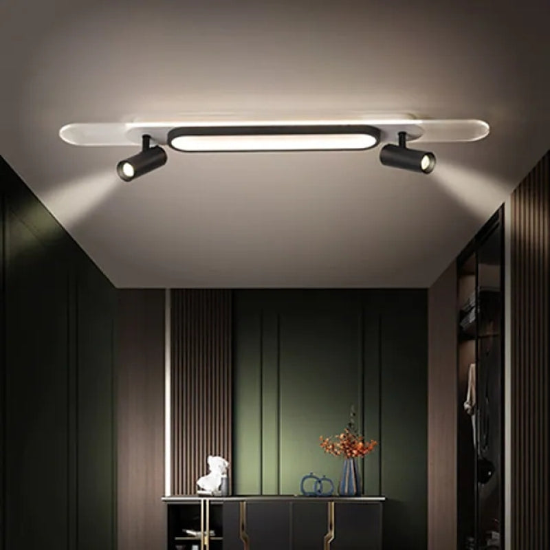 Aim Moderne LED Skateboard Rettangolare LED Plafoniere Metallo/Acrilico Nero/Bianco Soggiorno/Camera da Letto