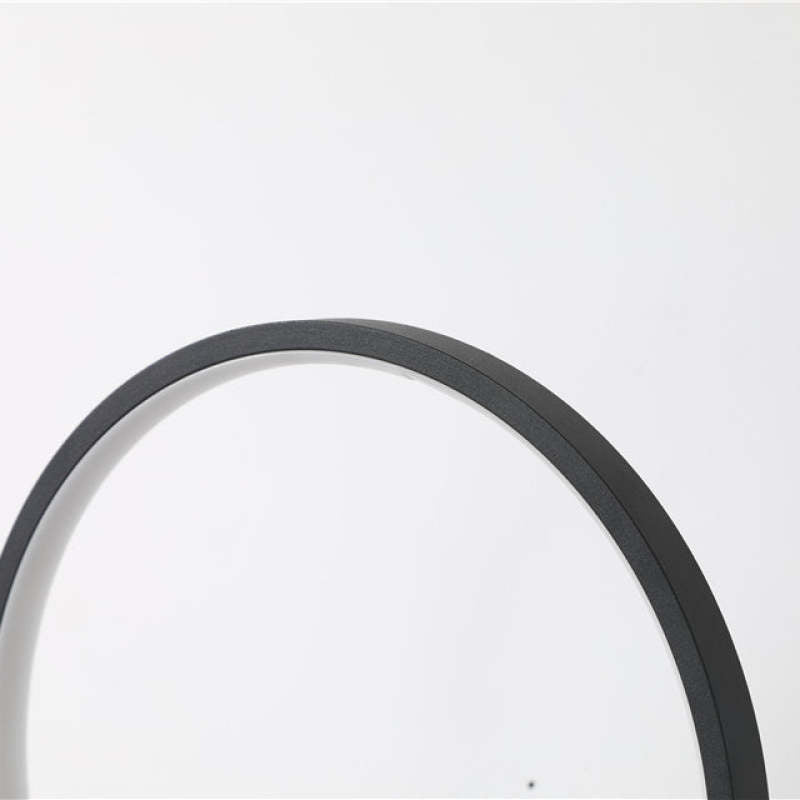 Arisha Moderna LED Lampada da Terra Metallo/Silicio Bianco/Nero Multi-Anelli Soggiorno/Camera da Letto