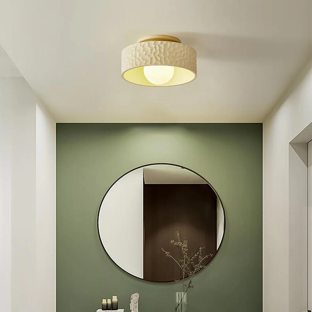 Arisha Moderno Resina Vetro Plafoniera Beige Camera da letto Soggiorno