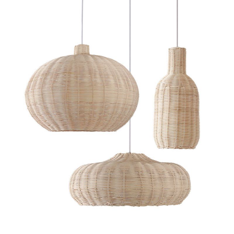 Ritta Giapponese Nordico Lampade a Sospensione Rattan Camera da Letto