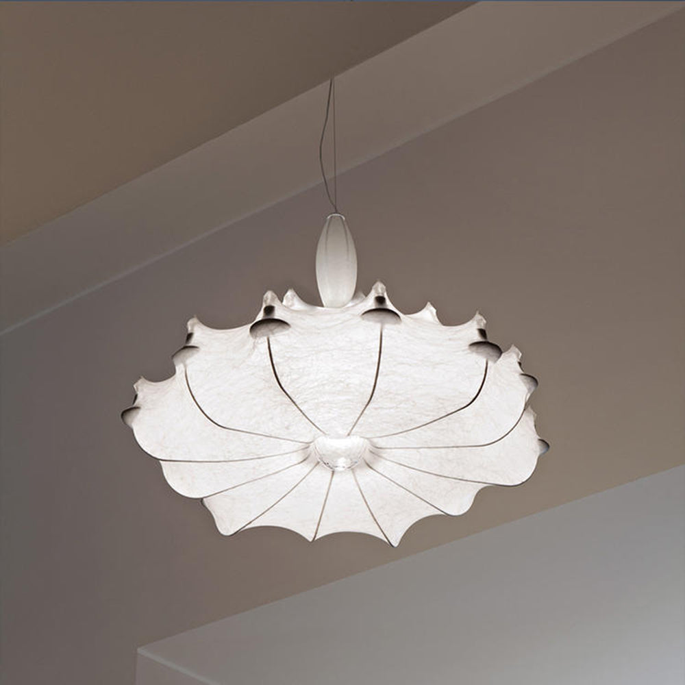 Ritta Bellissimi Soffitto LED Lampada a Sospensione Bianca Seta Artificiale Metallo Soggiorno/Camera da Letto