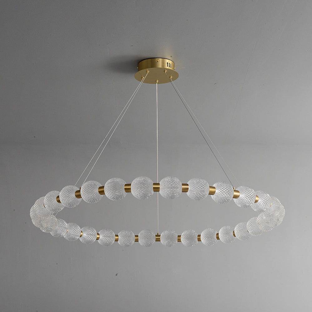 Valentina Design LED Lampada a Sospensione Metallo Acrilico Oro Anello Soggiorno/Camera da Letto/Sala da Pranzo