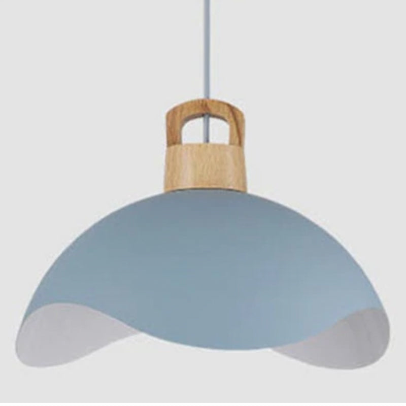 Valentina Lampade a Sospensione Colorato Ombra Singolo Legno/Metallo