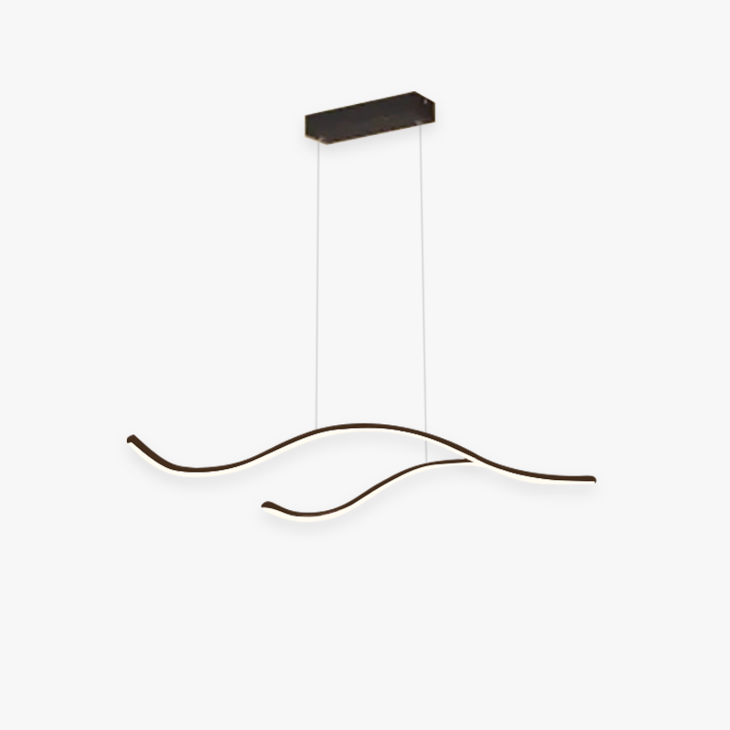 Arisha Curvo Moderno Lineare Lampade a Sospensione Nero/Oro LED