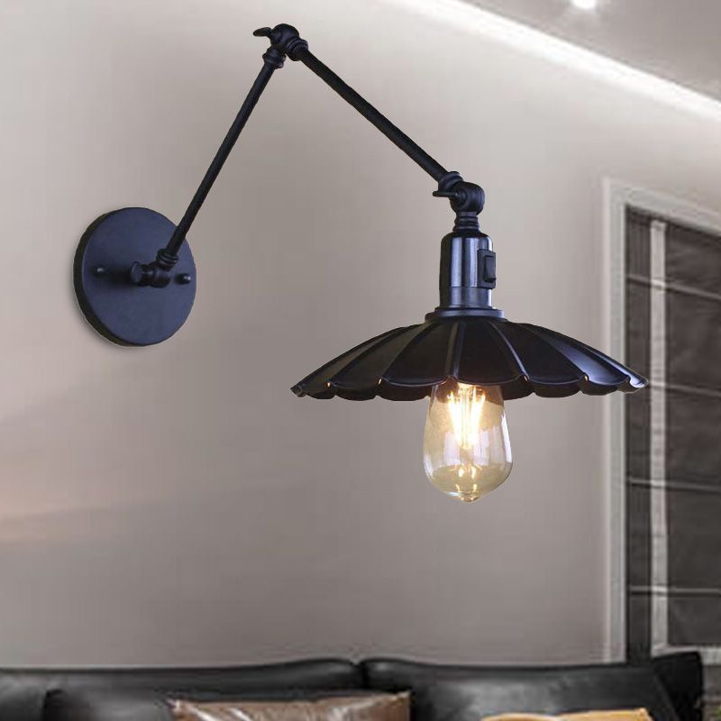Epoch Moderni LED Applique Nero Regolabile Metallo Soggiorno/Camera da Letto/Sala Studio