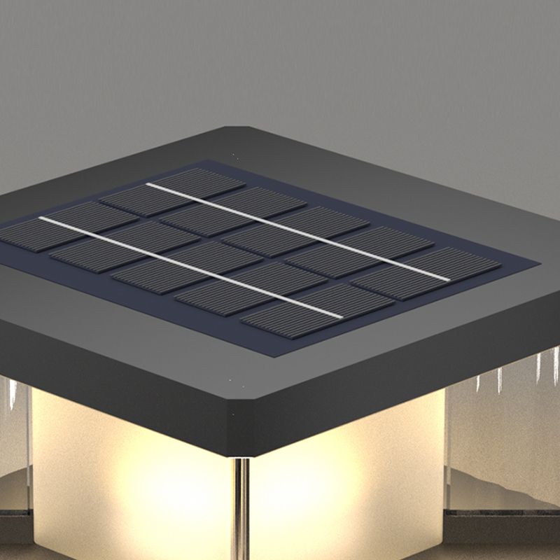 Ray Moderno Rettangolare Solare Metallo Lampade da Esterno