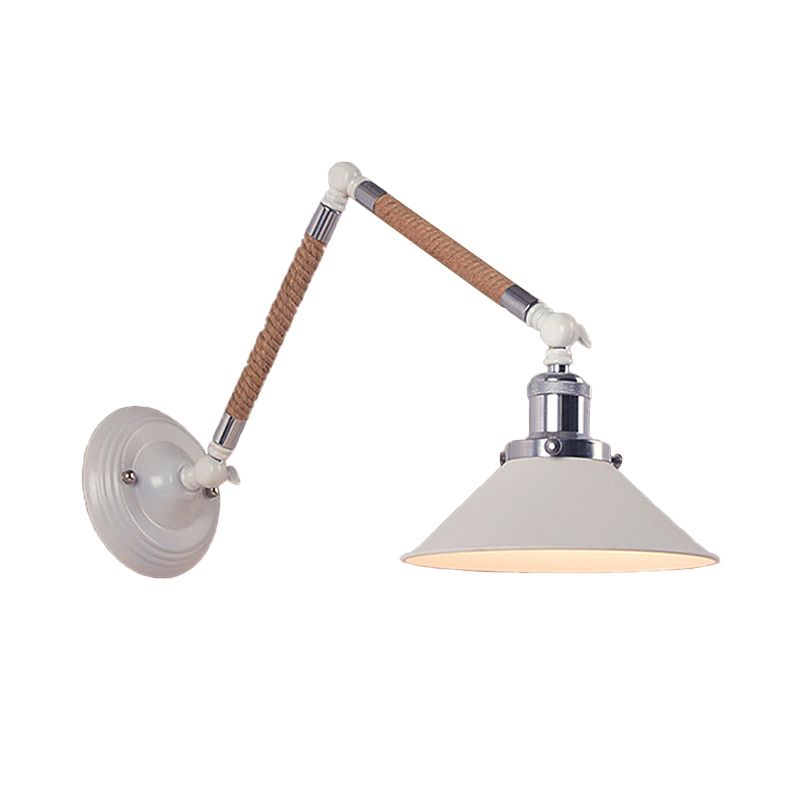 Arisha Applique Corda di Canapa/Metallo Bianco Moderno Regolabile