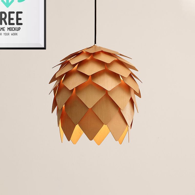 Muto Designer Legno Forma Pino Lampade a Sospensione