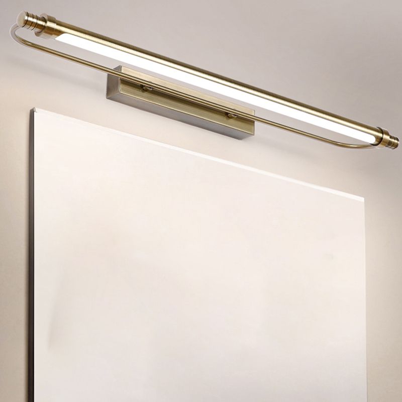 Arisha Moderno Lineare Metallo Vanità Applique, Oro, LED