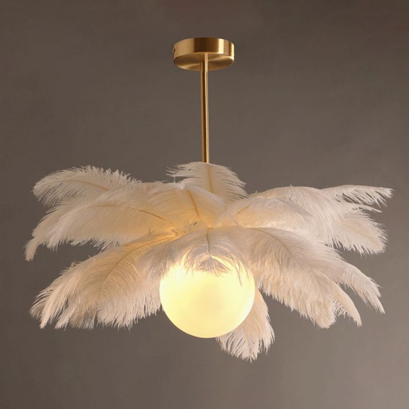 O'Moore Contemporaneo Elegante Piuma Struzzo Lampadari Soggiorno