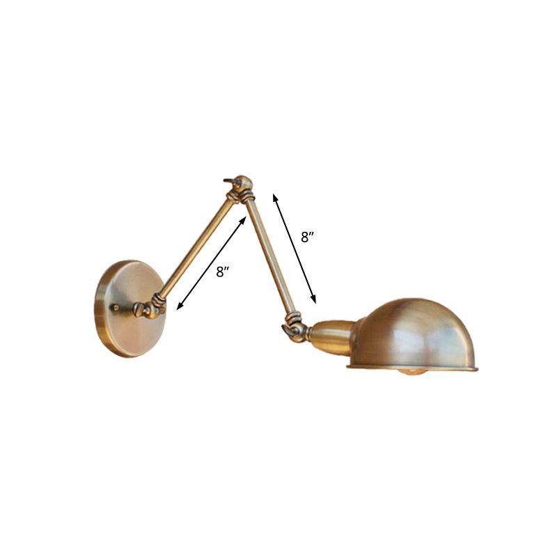 Epoch Vintage Industriale LED Applique Emisferico Regolabile Soggiorno/Camera da Letto/Sala Studio