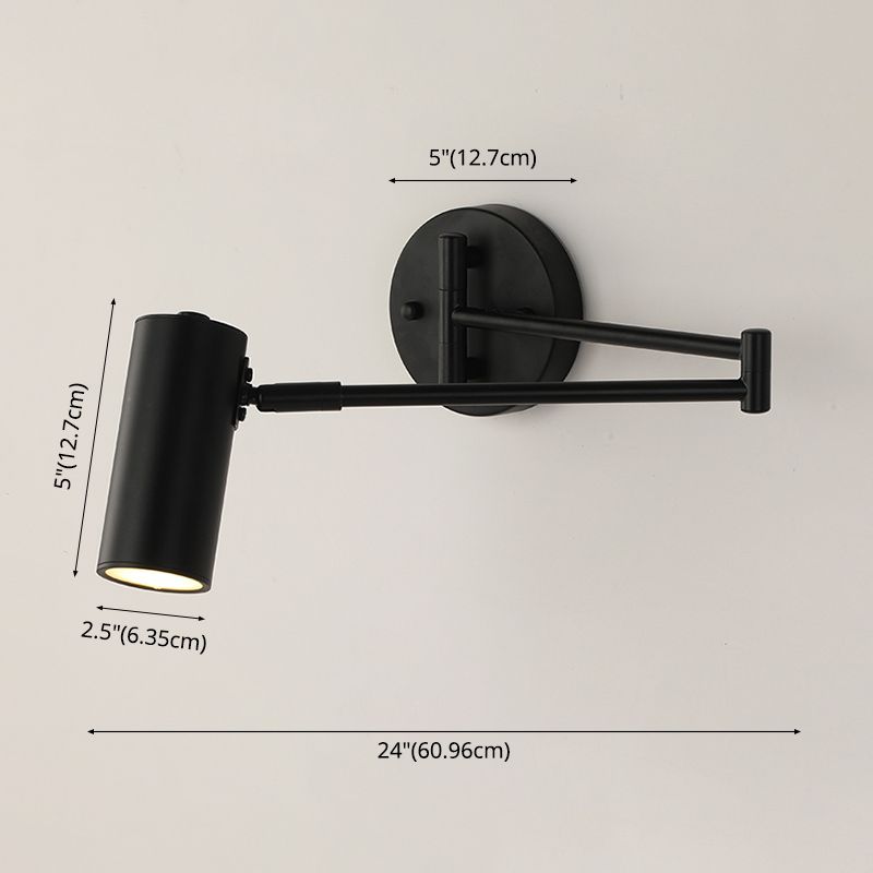Arisha Moderne LED Applique Cone Regolabile Metallo Nero/Oro Camera da Letto