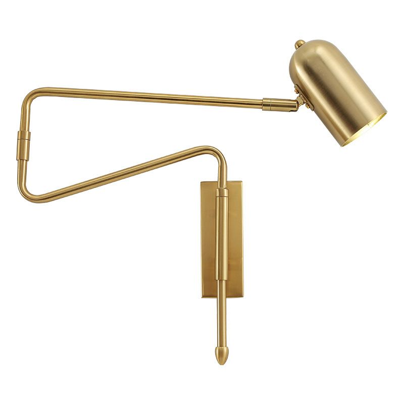 Arisha Moderne Design LED Regolabile Applique Metallo Nero/Oro Camera da Letto/Studio