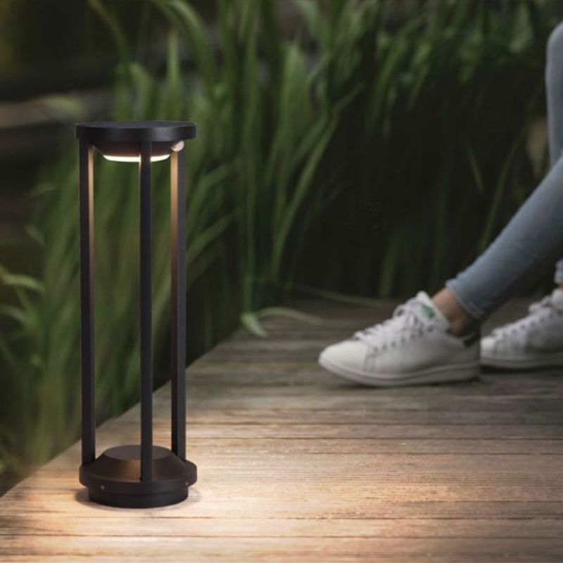 Ray Minimalista Cilindrico Solare LED Metallo Lampade da Esterno