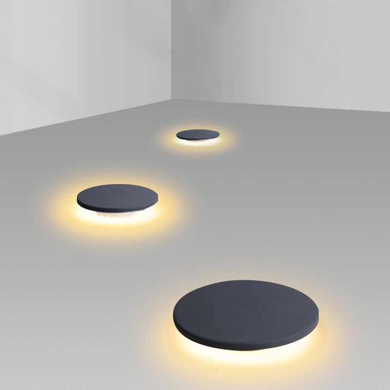 Ray Minimalista Rotondo Solare Metallo Lampade da Esterno