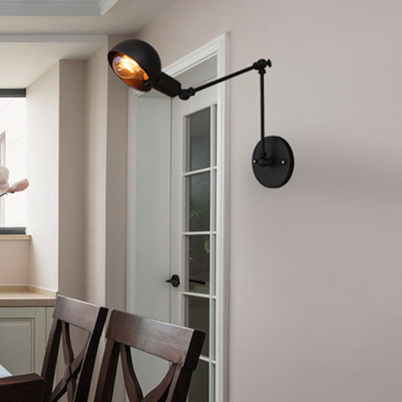 Epoch Minimalista LED Applique Regolabile Metallo Nero Soggiorno/Camera da Letto