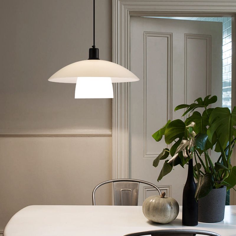 Arisha Elegante Rotondo Metallo Vetro Lampade a Sospensione