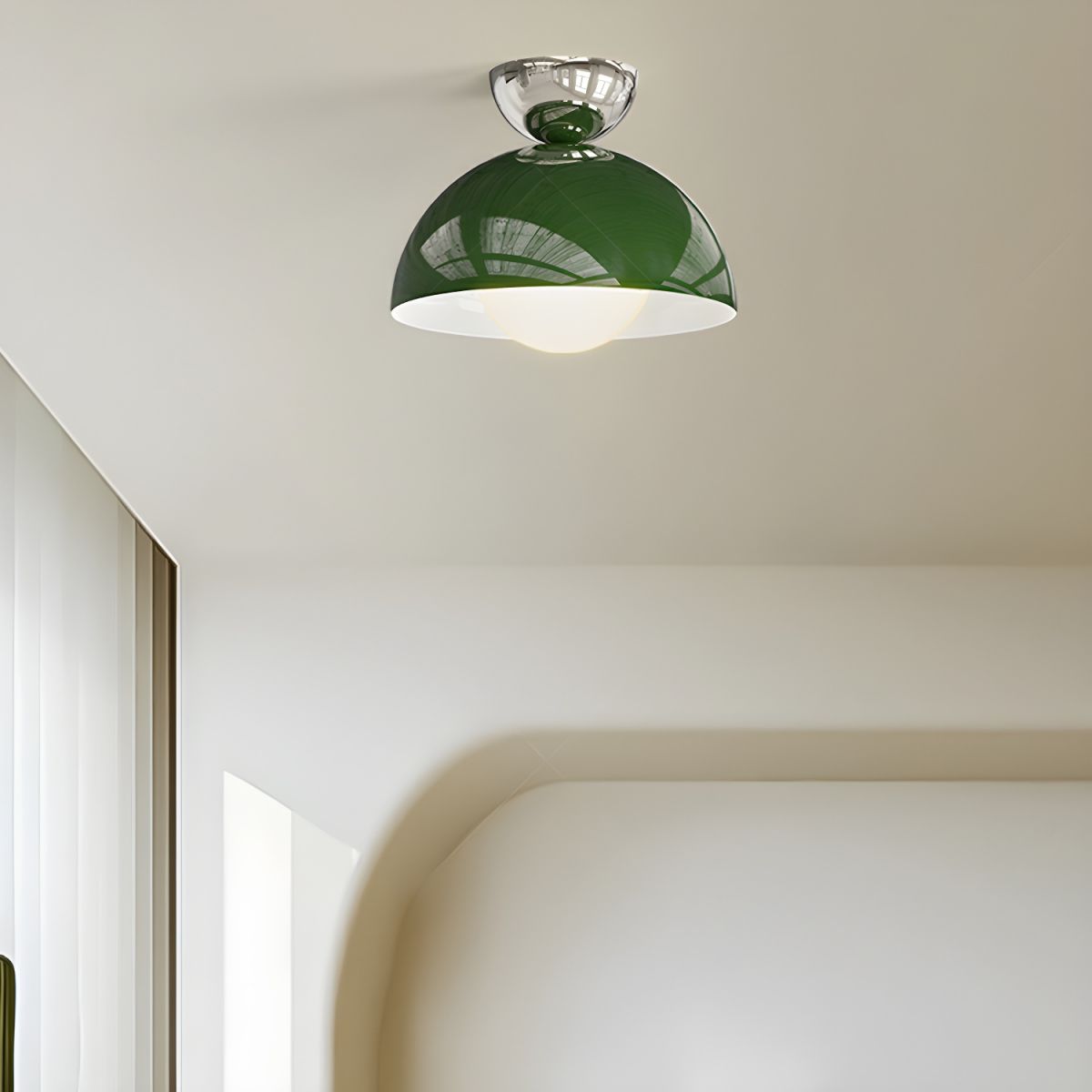 Valentina Moderno Metallo Plafoniera Cromo Rosso Verde Corridoio Soggiorno Camera da letto