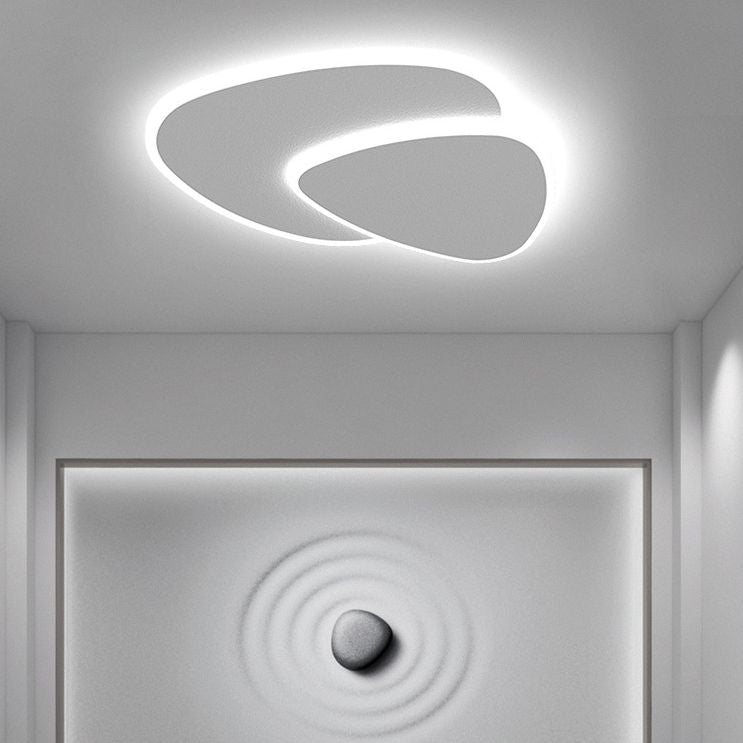 Arisha Plafoniera Geometrica Moderna in Metallo/Acrilico, Bianco