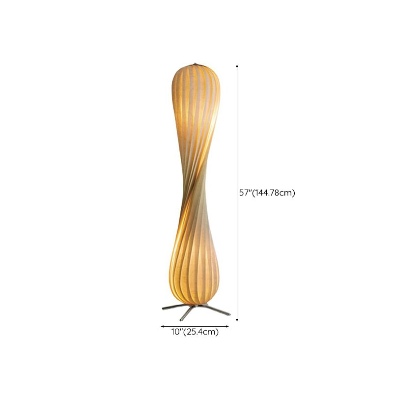 Muto Moderno Elegante Torto Legno Lampade da Terra Colore Legno