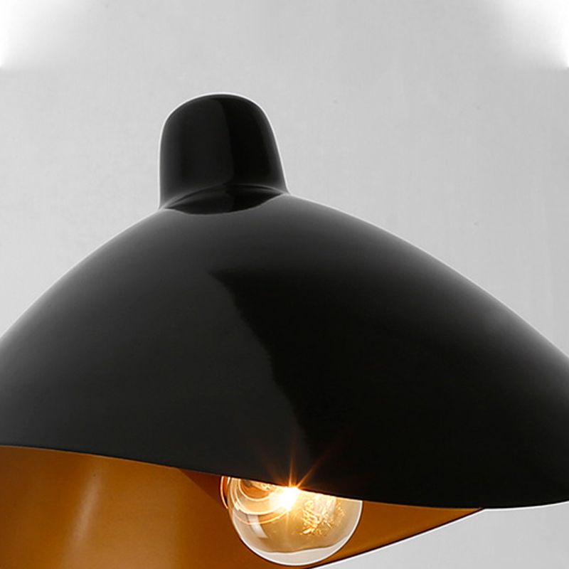 Epoch Industria Swing Braccio Vanità Applique, Nero/Oro
