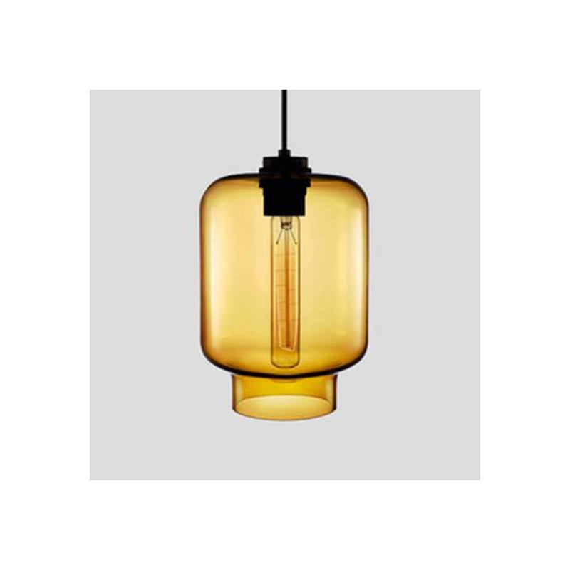 Arisha Art Deco Vetro Cilindrico Lampade a Sospensione