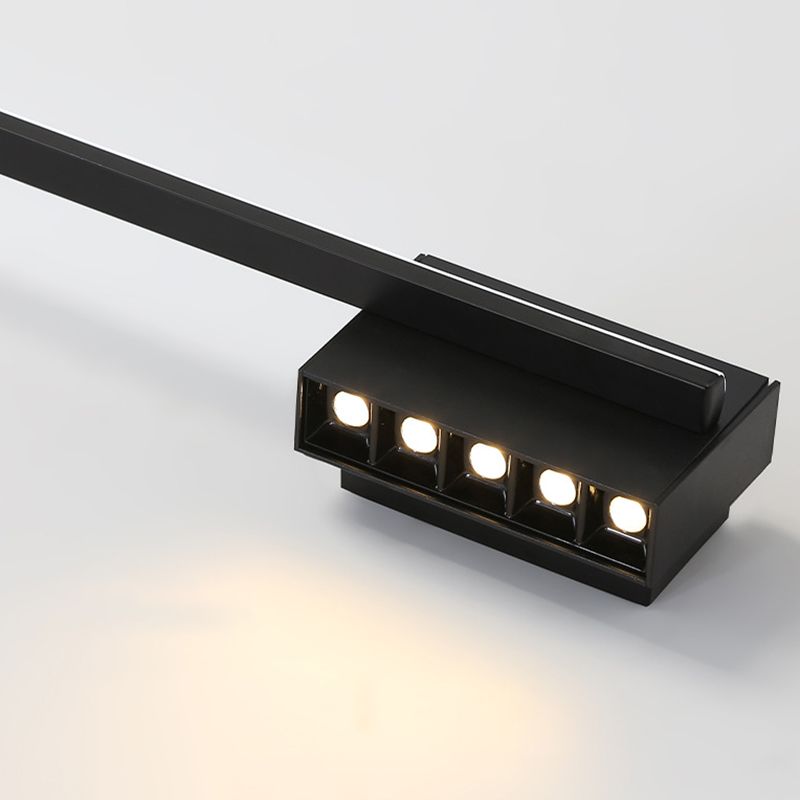 Arisha Minimalista LED Lineare Metallo Acrilico Vanità Applique Nero Bagno