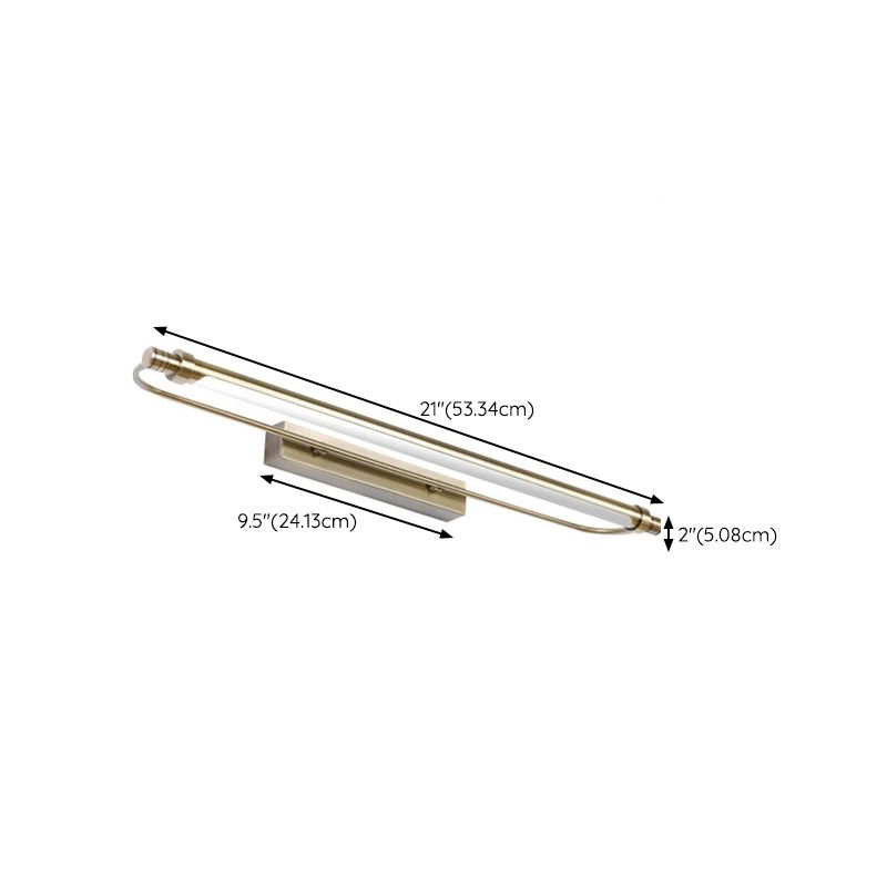 Arisha Moderno Lineare Metallo Vanità Applique, Oro, LED