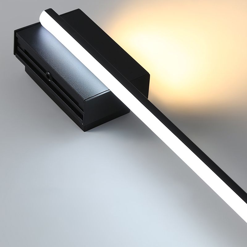 Arisha Minimalista LED Lineare Metallo Acrilico Vanità Applique Nero Bagno