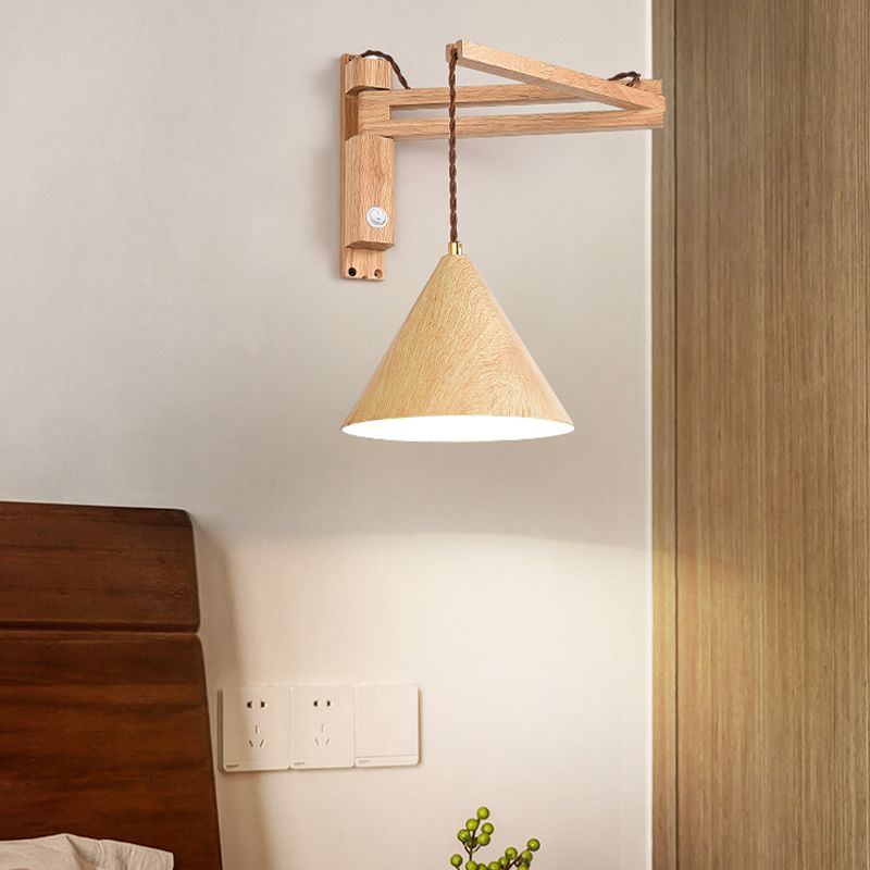 Muto Vintage LED Applique Legno/Metallo Legno/Noce Soggiorno