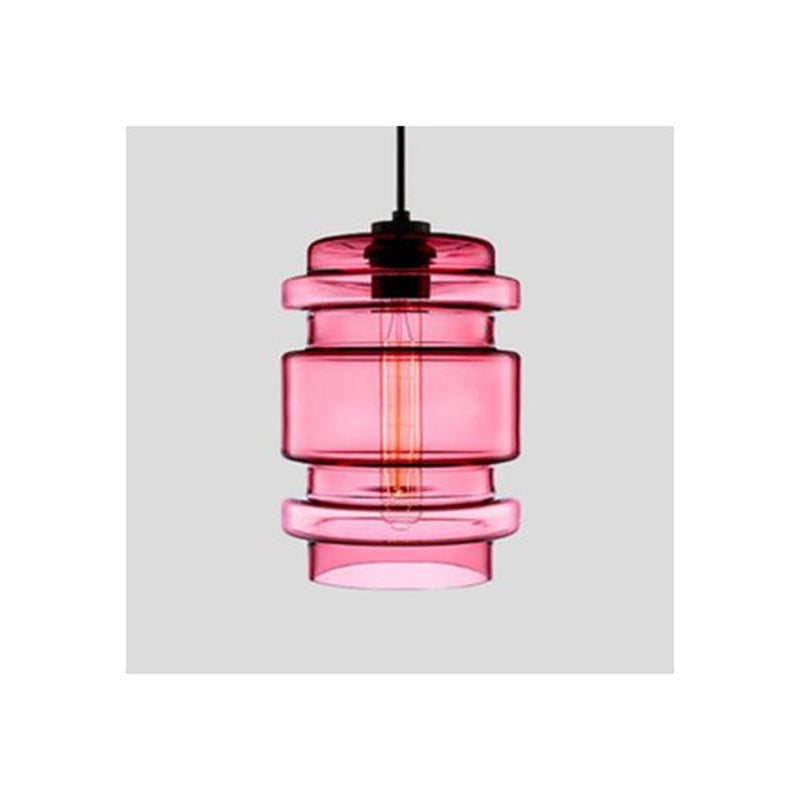 Arisha Art Deco Vetro Cilindrico Lampade a Sospensione