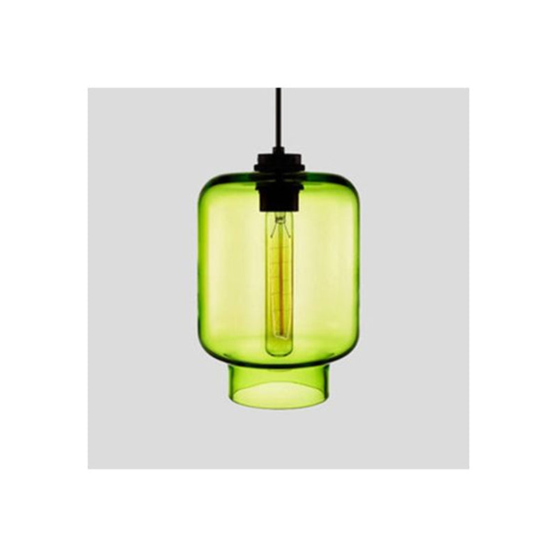 Arisha Art Deco Vetro Cilindrico Lampade a Sospensione