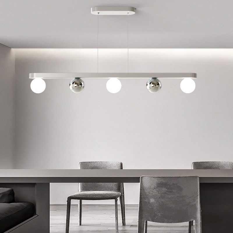 Valentina Moderno Lineare LED Lampade a Sospensione Argento Metallo Acrilico Soggiorno/Camera da Letto/Sala da Pranzo